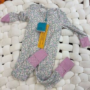 Posh Peanut Bamboo Floral Footie